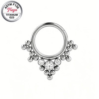 Anneaux de nez septum en titane, boucles d'oreilles cartilage, boucles d'oreilles tragus hélix, anneaux de nez tendance pour femmes, anneaux segmentés articulés, créoles