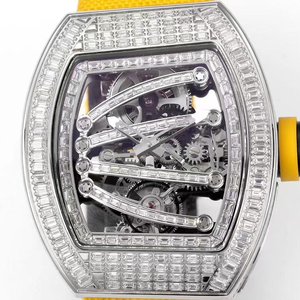 นาฬิกาข้อมือจักรกล RM 59-01 ตัวเรือนคอมโพสิตสุดหรู ระบบแมนนวล ทูร์บิญอง หน้าปัดทรงอสมมาตร โครงกระดูก นาฬิกาสปอร์ตจักรกลสำหรับผู้ชาย - Product Image 3