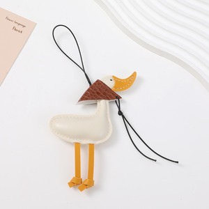 2026 Pu Leather Women Goose Design <b>Bag</b> <b>Charm</b> Pendant With Long Strap <b>Bag</b> <b>Charms</b> Accessories for Handbag - Product Image 4