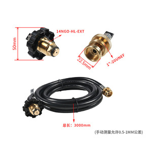 Manguera adaptadora de propano de 10 pies, conector de gas flexible de goma para tanque de 20 lb, uso con estufa portátil - Product Image 3