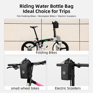 WEST BIKING Langlebige Thermisch Isolierte Wasserdichte 2,5L Fahrrad-Wasserflaschentasche Fahrradlenkertasche für Faltbare <span class=keywords><strong>Brompton</strong></span> <span class=keywords><strong>E</strong></span>-Scooter - Product Image 3