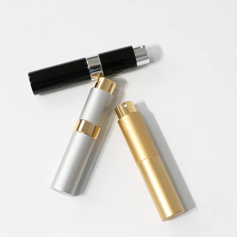 Mini atomizador portátil de lujo para perfume, botella de cristal rellenable de bolsillo, 8ml, 10ml, envío rápido