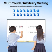 Tableau blanc interactif tout-en-un pour l'enseignement scolaire, 55 pouces, prix abordable, 4K, 40 points tactiles, Android/Windows, LED
