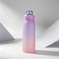 Bouteille anti-fuite avec options de parfum, couvercle à clapet, paille intégrée pour boire directement – Idéale pour l'école, le cyclisme, le camping, la gym, les cadeaux, la maison et l'extérieur