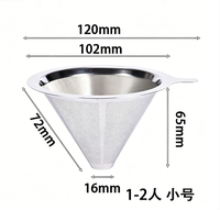 Filtre à café manuel sans papier, entonnoir à café réutilisable pour le café froid et le café à couler