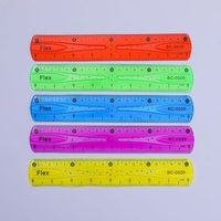 Règle souple en gros 30cm 20cm 15cm, règle transparente multicolore pour élèves du primaire, règle de précision multifonctionnelle