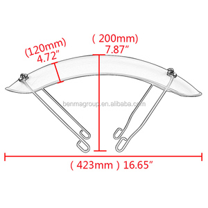 Garde-boue avant universelle de moto rétro, adapté pour installer les roues avant de 16 17 et 18 pouces, 1 pièce - Product Image 5