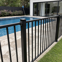 Clôture de piscine en aluminium sur mesure OEM 6063-T5, clôture de sécurité amovible, barrière anti-enfants, revêtement en poudre, sans rouille, assemblage sans outil