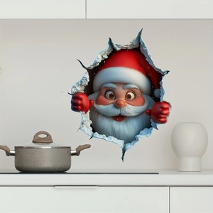 1pc Christmas Santa Wall Stickers PVC Waterproof Sticker Door <b>Window</b> Wall <b>Decals</b> DIY Peel Sticker Home Living Room Party Decor - Product Image 6