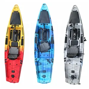 Vichking vendita calda 13ft stabilità singola persona PE Kayak con motore a pedale e per barche a remi in laghi e fiumi