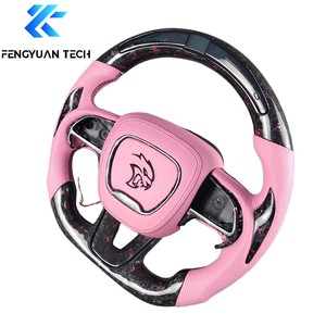 Volant de course sportif personnalisé Dodge en fibre de carbone et cuir pour Charger Challenger Hellcat SRT <span class=keywords><strong>RT</strong></span> - Product Image 2