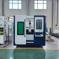 Machine de découpe laser à fibre à double table fermée avec rail de guidage HIWIN et source laser MAX RAYCUS pour la fabrication industrielle
