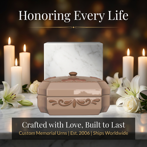 Urna Cineraria Quadrata in Ceramica Personalizzabile Eco-Friendly all'Ingrosso, Contenitore per Ceneri in Porcellana, Scatola del Tesoro Commemorativa Funeraria - Product Image 2