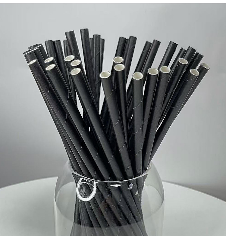 Custom Printed Logo Paper Straws Biodegradable Wood Pulp Drinking Stick Factory Direct
