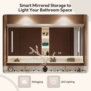 Meuble-lavabo de salle de bain moderne sculpté pour hôtel et villa avec double vasque, <span class=keywords><strong>miroir</strong></span> intelligent et rangement mural – Design élégant - Product Image 5