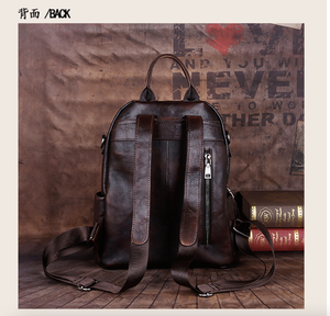 Mochila Andong para Mujer, Cuero Vacuno Genuino, Estilo Vintage, Elegante, Bolso de Hombro para Dama, Gran Capacidad, Mochilas Retro - Product Image 3