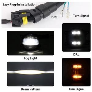Faro Fendinebbia LED OVOVS da 3,5 Pollici con DRL <span class=keywords><strong>Bianco</strong></span> e Indicatore di Direzione Ambra per Ford Mustang, Focus ST, <span class=keywords><strong>Explorer</strong></span> - Product Image 2