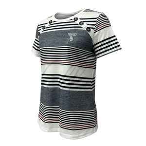 Camiseta de Verano de Manga Corta para Mujer, Diseño Profesional, Informal, de Algodón y Poliéster, con Estampado de Logotipo, Transpirable y de Secado Rápido - Product Image 1