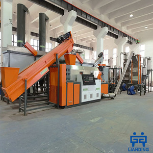 פסולת פלסטיק מחזור מכונת עבור PE PP HDPE פוליאתילן סרטי שקיות פלסטיק כביסה מחזור קו - Product Image 4