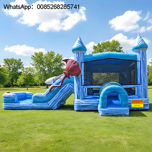 Comercial Wet Dry Bouncer Slide Combo Inflable Bouncy Moon Walk Jumping Castle Bounce House para niños adultos - Product Image 3