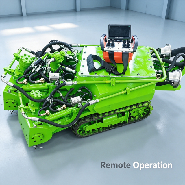 Industrial High Flow Underwater Dredging Crawler Robot with Fast Desilting for Drainage Channels