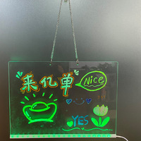 Tableau lumineux LED en acrylique transparent personnalisé, nouveau, pour écrire des notes, lumineux, pour les fournitures de fête