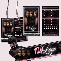 Emballages Personnalisés pour Extensions Capillaires avec Logo Privé, Étiquettes Cadeaux en Papier, Étiquettes Suspendues pour Mèches de Cheveux et Étiquettes de Perruques avec Logo pour Extensions Capillaires