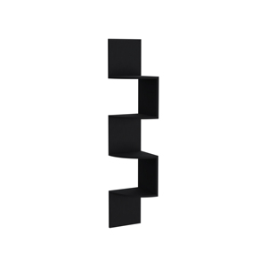 Roy Corner Floating Shelf 4 Tier Black Modern <b>Wall</b> <b>Display</b> - Product Image 2