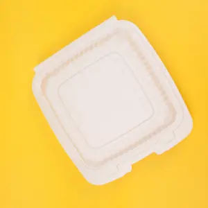 Wholesale 8-Inch 3-Cell Snap Clamshell Takeaway Lunch Box Disposable Plastic Food Packaging Containers