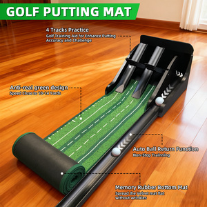 Tapis de putting de golf CRESTGOLF, nouvelle arrivée, avec planche d'équilibre, tapis de jeu de golf amélioré avec système de retour automatique de balle - Product Image 5