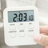 Timer Dapur Elektronik Digital Multi-Fungsi Stopwatch Elektronik Layar LCD Mini untuk Manajer Waktu Olahraga dan Pelajar