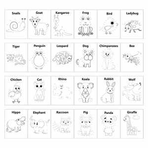 Increíble Libro de Colorear con Temática de Animales de Dibujos Animados, Conecta los Puntos, para Niños de 4 a 8 Años - Product Image 5
