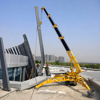 Mini-grue araignée de chantier de 5 tonnes à faible bruit avec moteur diesel Yanmar et flèche télescopique à long portée