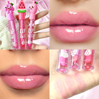 Gloss à lèvres liquide hydratant et brillant à base de minéraux, style été, dégradé, certifié CE, transparent, avec paillettes personnalisées, vente en gros