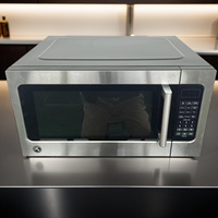 Nouveau Four à micro-ondes combiné de comptoir économique en acier inoxydable noir avec plateau tournant intégré de 1200 watts, meilleures dimensions