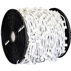 Outdoor 12Inch 1000FT C9 E17 Christmas LED Spool Belt String Lights for Christmas Lighting Decorations