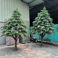 NINI Sapin de Noël en plastique personnalisé, grand format, décoratif, moderne, fait main, 3m, aiguilles de cèdre, écologique, pour mariage et remise de diplôme