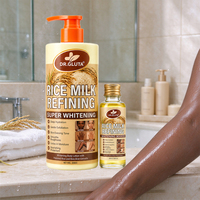 Lotion Corporelle Super Éclaircissante Dr Gluta aux Extraits de Riz Premium, Hydratation Intense, Unification du Teint, Usage Quotidien