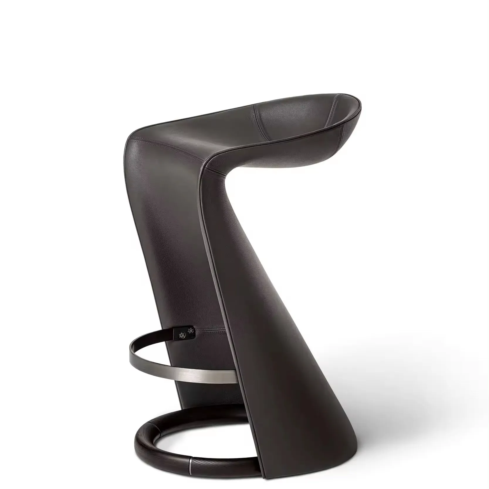 Silla de Bar con forma de falda de plástico reforzado con fibra de vidrio de pie alto ligero de diseño creativo nórdico para taburete de silla individual de café
