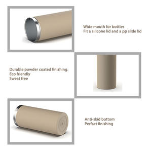 Tasse à café de voyage sous vide en acier inoxydable de qualité alimentaire refroidisseur de canette de bière maigre gobelet isolé avec couvercle - Product Image 6