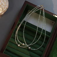 Collier Kirin vintage tendance en cuivre avec perles imitation, plaqué or 14 pouces avec chaîne d'extension de 1 pouce pour soirée