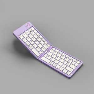 Personnalisé violet 78 touches Mini taille Portable deux niveaux pliable 2.4Ghz sans fil ciseaux touches ergonomique USB <span class=keywords><strong>clavier</strong></span> pour ordinateur portable - Product Image 5