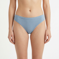Culottes Bikini OEM en Coton Biologique pour Femme – Douces, Respirantes, Taille Basse, Coupe Haute, Côtés Étroits – Sous-vêtements d'Été en Gros avec Logo Personnalisé