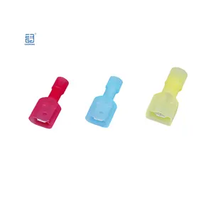 Gaopeng MDFN Nylon Inserção Elétrica Conector Spade Terminais de Crimp Isolados Azul Amarelo Vermelho T Tap Masculino Desconexão Rápida Lugs