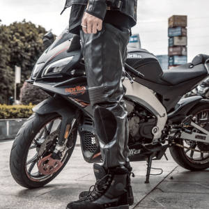 Pantalon de moto en cuir PU de haute qualité unisexe Duhan, nouveau style, vêtements de sport personnalisables, respirant, course à moto - Product Image 2
