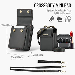 CaseMe lujo magnético PU cuero a prueba de golpes impermeable diseño de negocios bandolera funda para Z Flip 6 y MOTO Flip Lanyard - Product Image 5