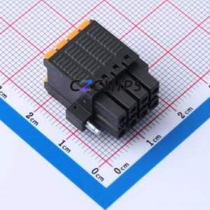 JL15EDGKNHM-35004B01 Plug-in Terminal Block Through hole Component (THT),P=3.5mm Connector 2x4P 3.5mm Black 2 - Product Image 2