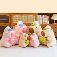Peluche Capybara Jouant avec une balle, Animal en peluche moche et mignon, Coussin extensible à câliner pour enfants, Cadeau d'anniversaire et de remise de diplôme