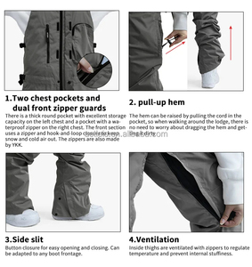 Combinaison de course de ski une pièce réglable pour <span class=keywords><strong>femme</strong></span> Pantalon à bavette de <span class=keywords><strong>neige</strong></span> hydrofuge respirant <span class=keywords><strong>Salopette</strong></span> coupe-vent pour le ski - Product Image 3