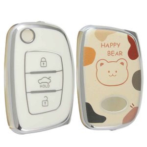 Housse de protection pour clé de voiture Huanyue Cute Bear - Personnalisation sur mesure pour les voitures Hyundai - Product Image 1